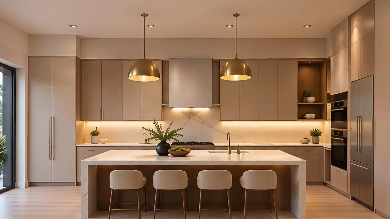 Cabinet doors and joinery displayed in an exploded view